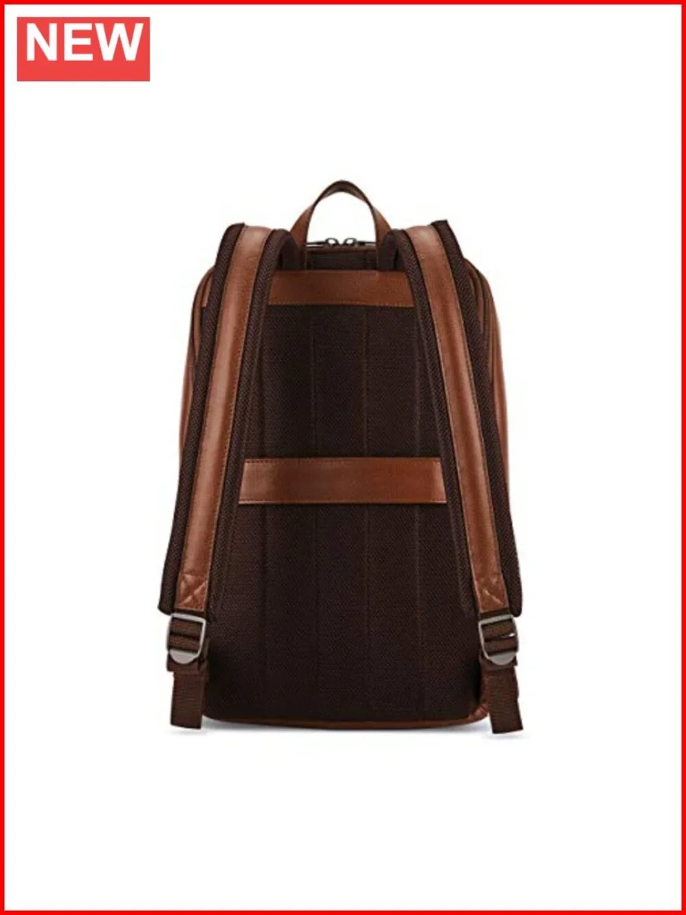 Slim Leather Backpack with Laptop Pocket
